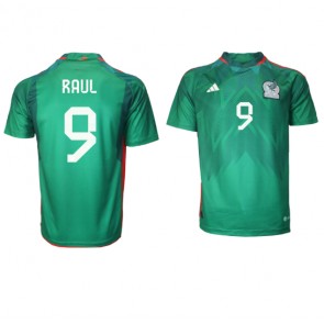Mexico Raul Jimenez #9 Replica Home Stadium Shirt World Cup 2022 Short Sleeve